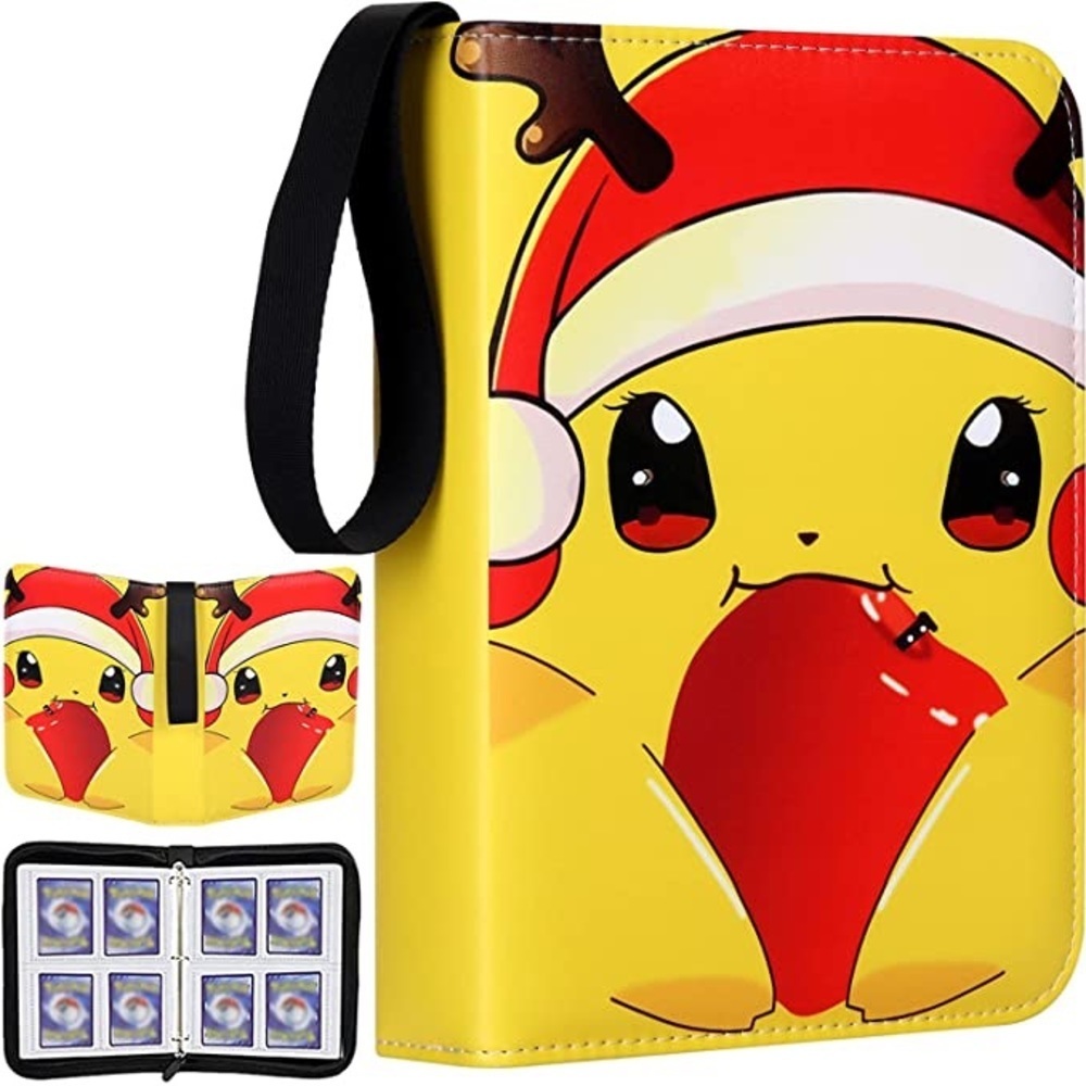 New Pokémon Card Binder, PU Case, 4 Pocket, 400 Cards